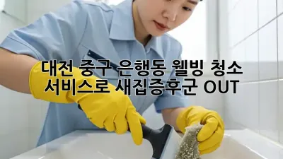 대전 중구 은행동🏡 웰빙 청소 서비스로 새집증후군 OUT!💨